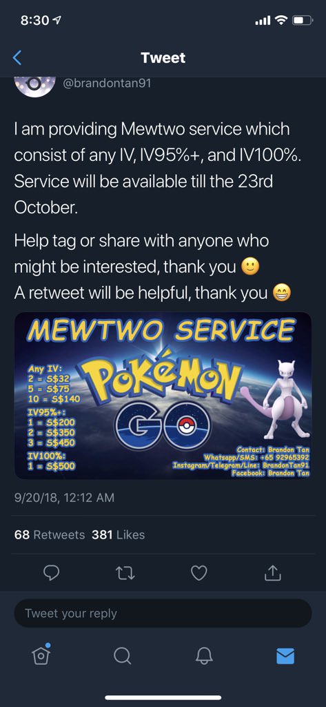 Legendary Mewtwo Service - Pokemon GO Account Service