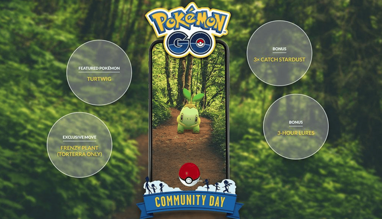 Pokemon Go September Community Day Featuring Turtwig